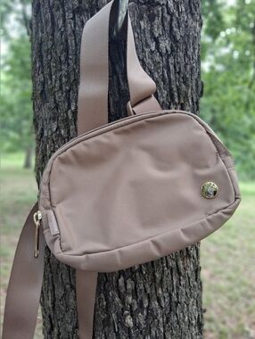 U.S. Polo Assn. Taupe Belt Bag with Gold Accent